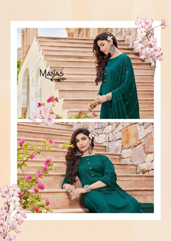 Manas Schiffli Vol 9 Rayon Designer Eork Readymade Suit